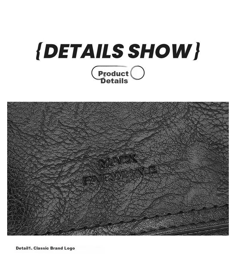 MARK FAIRWHALE Men's Official Briefcase, 14-Inch Laptop Handbag, Qixi Valentine's Day Gift for Boyfriend Or Husband 9