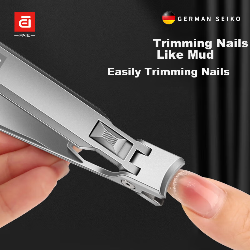 PAIE Nail Clippers for Thick Nails, Large Opening Household Nail Scissors with Anti-Splash Design, Premium Large Nail Clipper Set