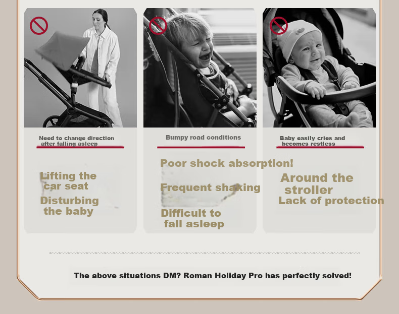 Dear Mom, Stroller with Reversible Seats for Sitting And Lying Down, Lightweight, High Landscape Design, Large Cabin, Airplane-Friendly Umbrella Stroller 3