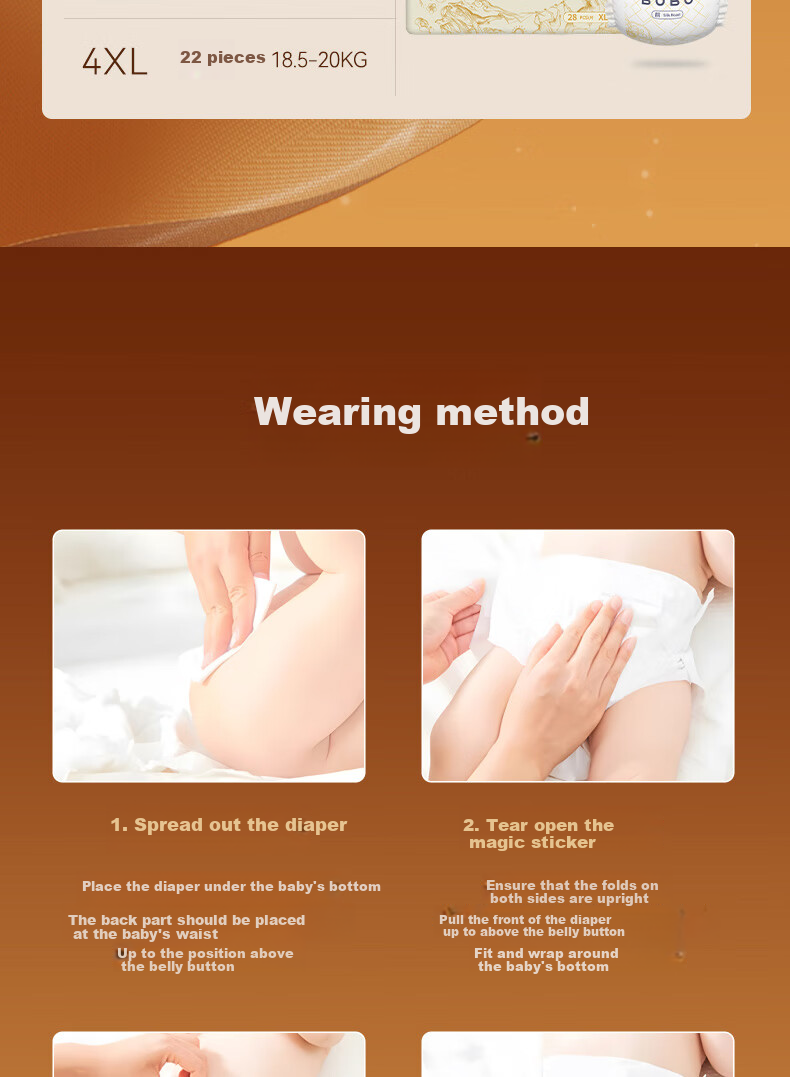 BUBU Silk Road Diapers, XL Size, 64 Pieces (11.5-14KG), Silk Extract, Ultra-Thin, Dry And Breathable 13