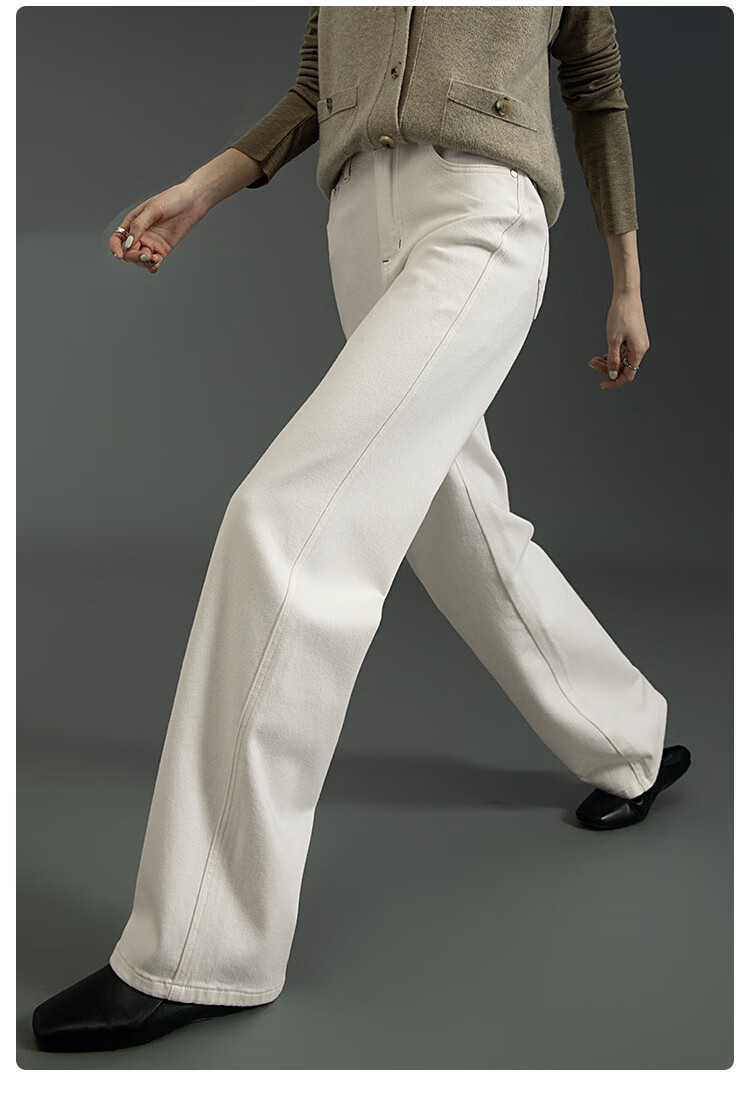 Dme [Three-proof Hot Pot Pants] 2025 Spring New Dense Twill Denim Lyocell Cotton Slim Straight Jeans for Women 6