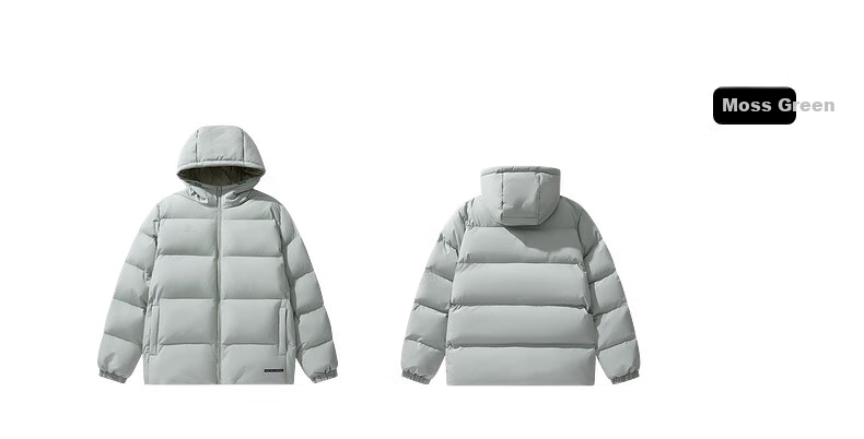KELME Sports Hooded Cotton Jacket, Winter New Style, Heat-Retaining Warm Coat, Thickened Fashionable Puffer Jacket, Onyx Black, S 13