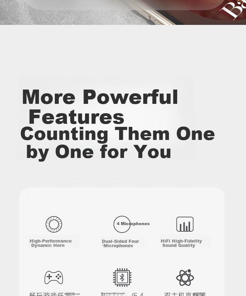 IKF Find Air5 LDAC True Wireless Bluetooth Earbuds Music Sports Semi-In-Ear Gaming Low Latency Dual Host Bluetooth 6.0 Classic White 27