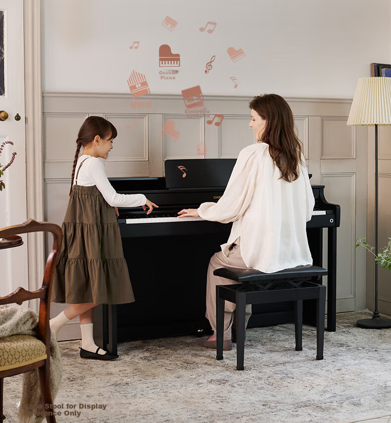 Casio Digital Piano AP300, Black Intelligent 88-Key Weighted Hammer Professional Upright Digital Piano Set 6