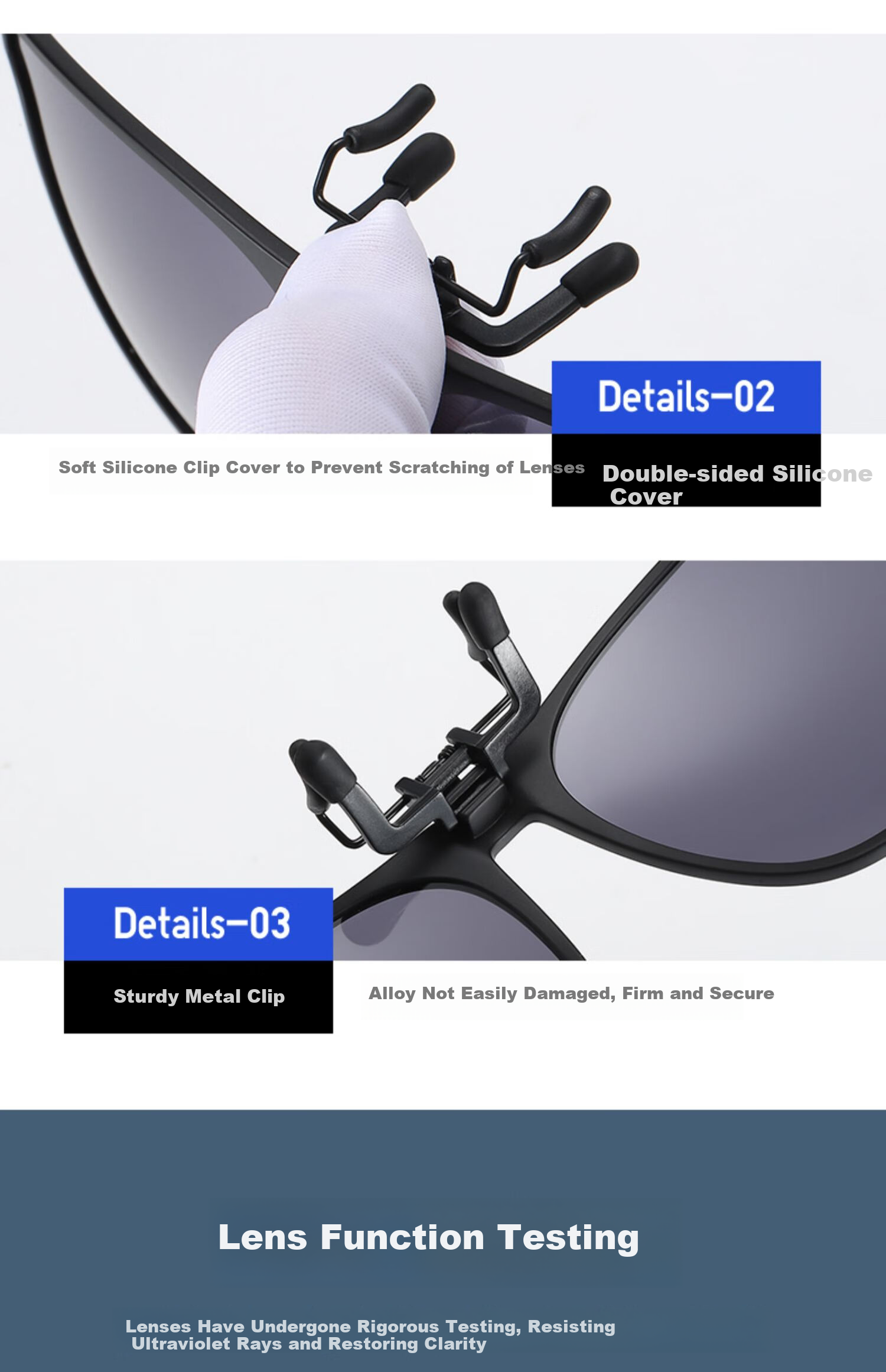 GOGOSOON Myopia Glasses And Sunglasses Clip-On, Ultra-Light Invisible Clip-On Polarized Glasses for Men And Women, Specially Designed for Driving, Men's GM Sunglasses 27