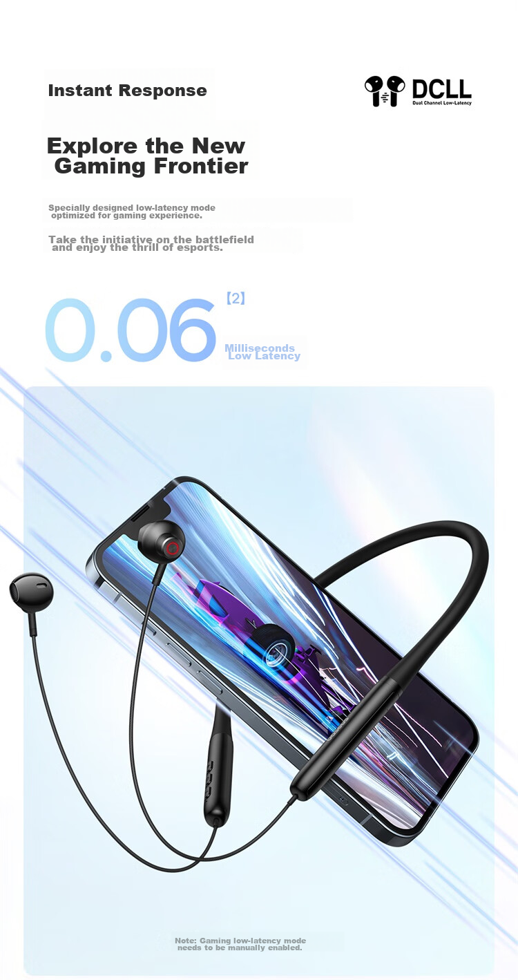 Baseus P1 Upgraded Neckband Bluetooth Earphones with Long Battery Life for Running, Wireless Noise-Cancelling Headphones Compatible with Apple, Huawei, Vivo, Honor, OPPO Phones 9