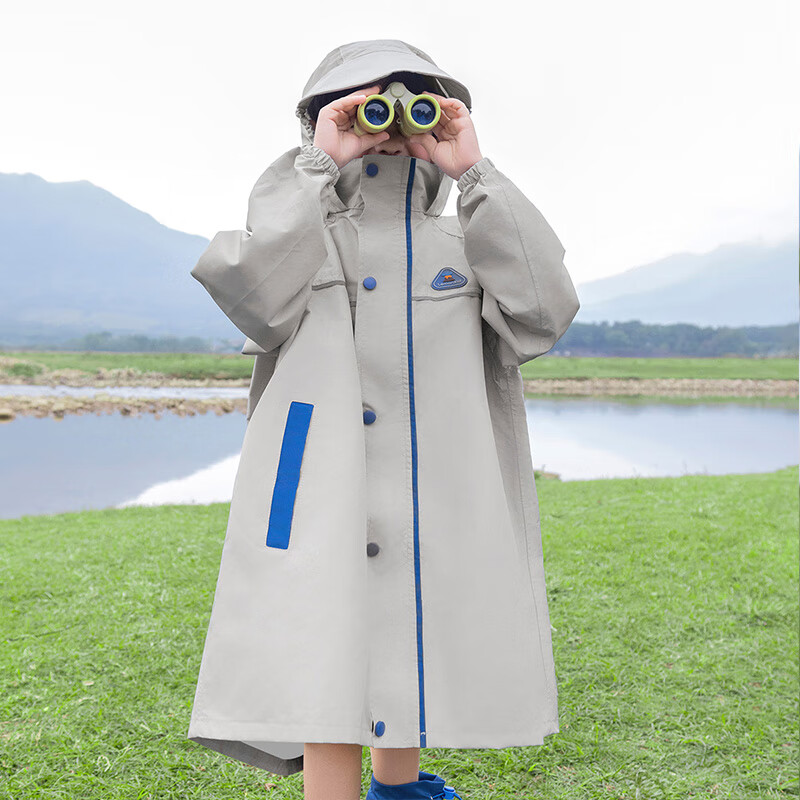 Lemon Baby Children's Raincoat Elementary School Rain Poncho Unisex Kids Schoolwear with Backpack Cover Full Body Waterproof Coat Lime Green L