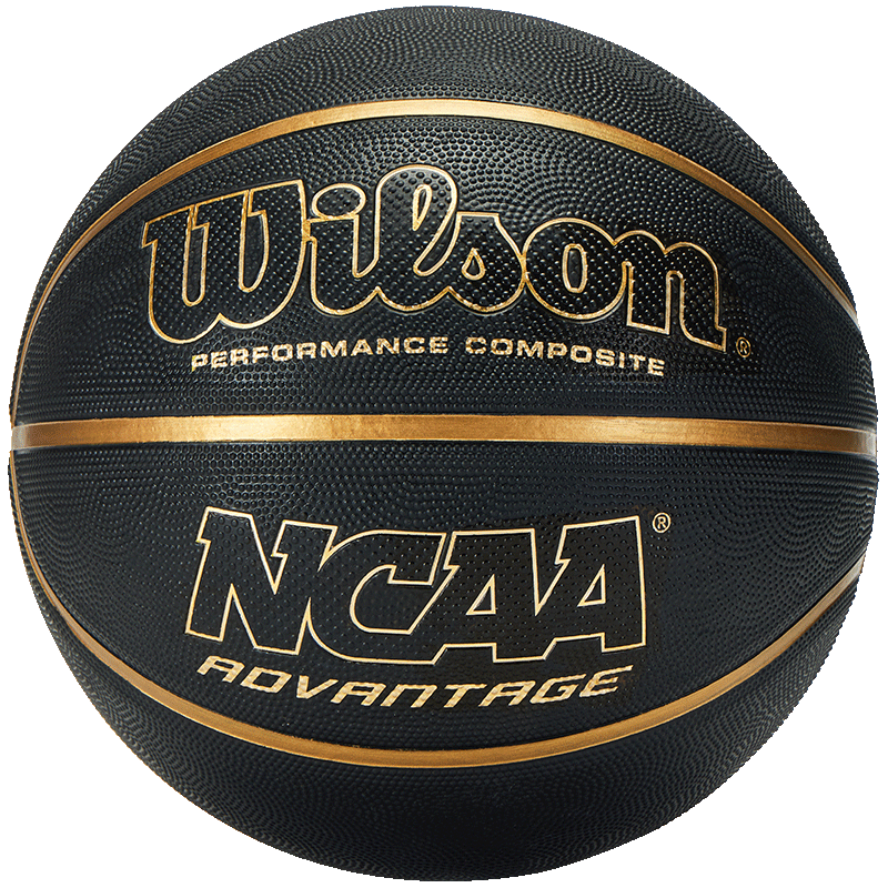 Wilson NCAA ADVANTAGE Rubber Black And Gold Adult Outdoor Standard Size 7 Basketball