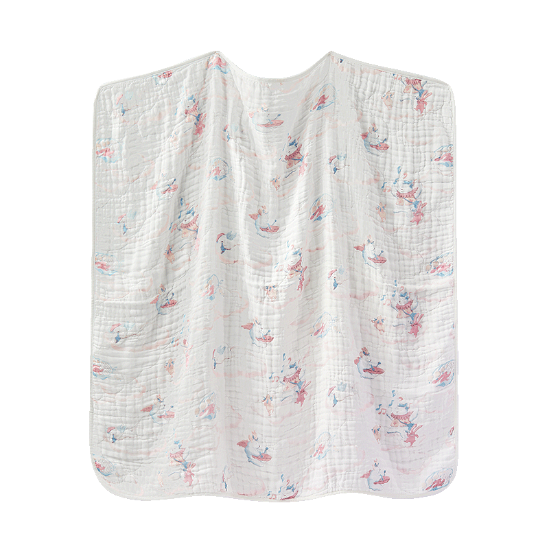 Babycare Baby Bath Towel, Newborn Bamboo Cotton Gauze Washcloth, No Hood, 115*115cm, Dancing Bear