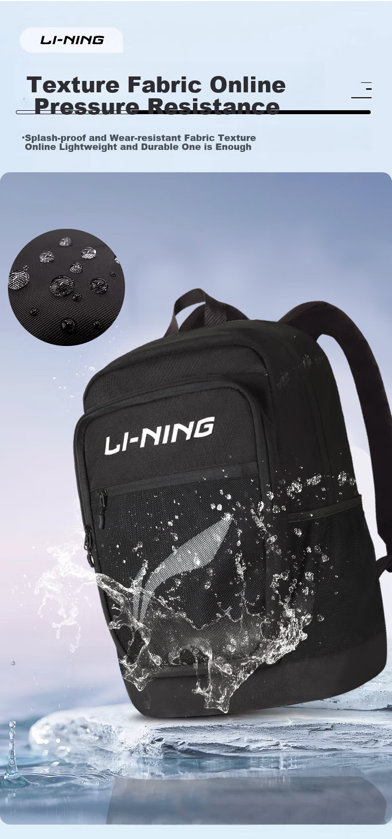 Li-Ning Backpack for Men And Women, Large Capacity School Bag for Middle School, High School And College Students, Outdoor Sports Travel Casual Hiking Backpack 10