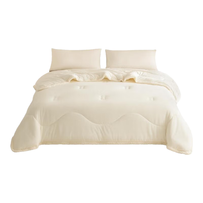 JD Original Bear Plush Comforter, Knitted Fleece Fabric Warm Fiber Quilt Duvet Insert, Spring And Autumn Comforter 2.2x2.4m
