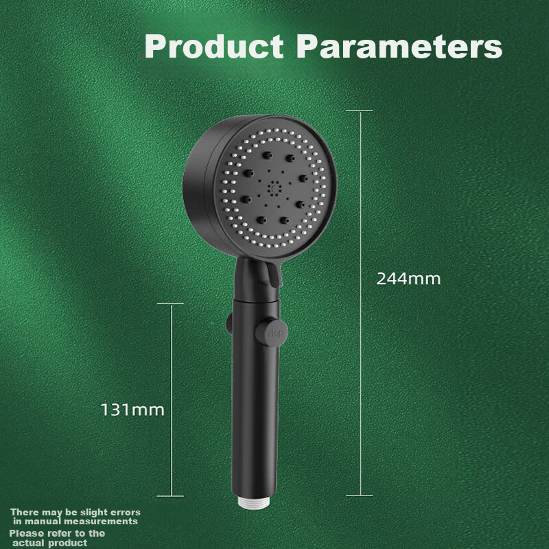 MEJUE Pressurized Shower Head, Single-Head Bathroom Handheld Shower Sprayer, High-Pressure Water Outlet 5332