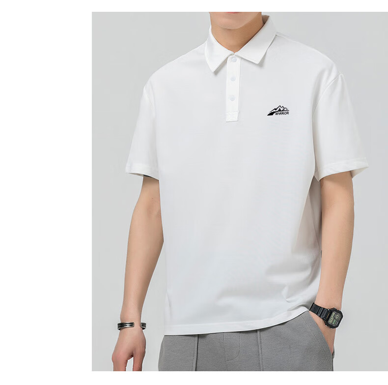 Warrior Men's Polo Shirt Summer Short Sleeve Ice Silk Quick-Dry Breathable Casual T-Shirt 6