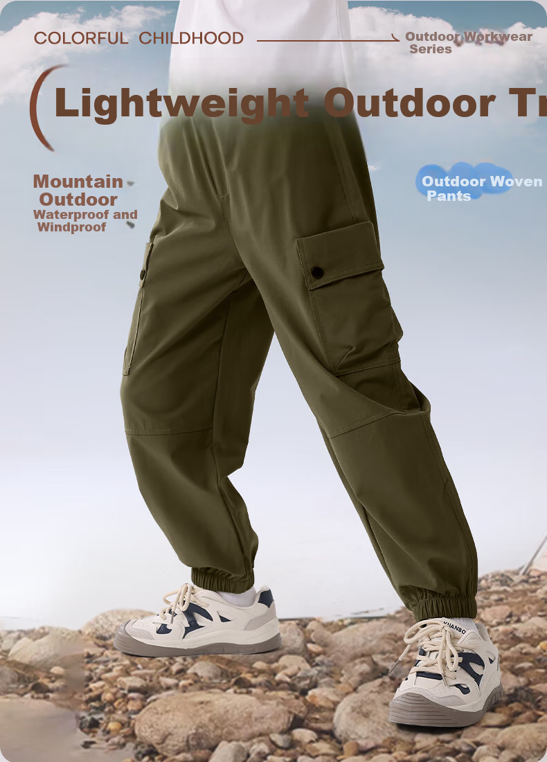 Baleno Children's Pants, Spring And Autumn 2026 Style, for Older Kids, Outdoor Waterproof Cargo Pants, Boys And Girls Sports Hiking Trousers 1