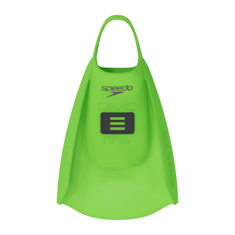 Speedo X DMC Super Ying Style Non-Slip Silicone Half-Foot Flippers Swimming Accessories, Green/gray, M-S