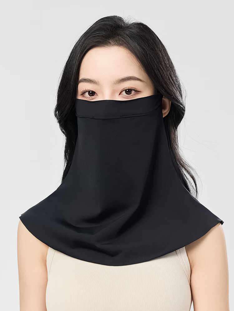 JIUMU Ice Silk Sun Protection Face Mask for Women, Summer UV-Resistant Sunshade Veil, Neck Guard for Driving, Breathable Full-Face Mask 12
