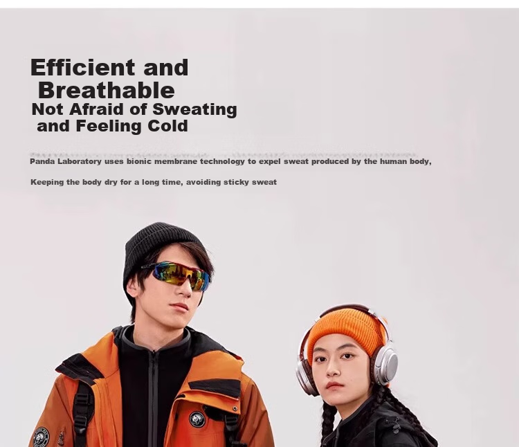 CAMEL Panda Outdoor Three-In Orange Jacket for Men And Women, Windproof Waterproof Triple-Protection Coat Hiking Outfit R611 15