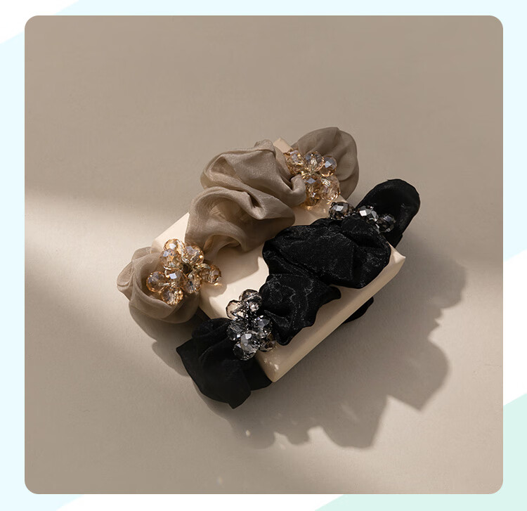 CHIMERA 2-Piece Hair Ties, Scrunchies, Hair Bands, Bun Holders, High-End Hair Accessories for Women, Mid-Autumn Festival Gift 4