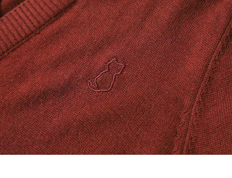 Dme [Containing Wool] Spring And Autumn Stylish Faux Two-Piece Embroidered Round Neck Sweater, Petite Knit Top for Wome 15