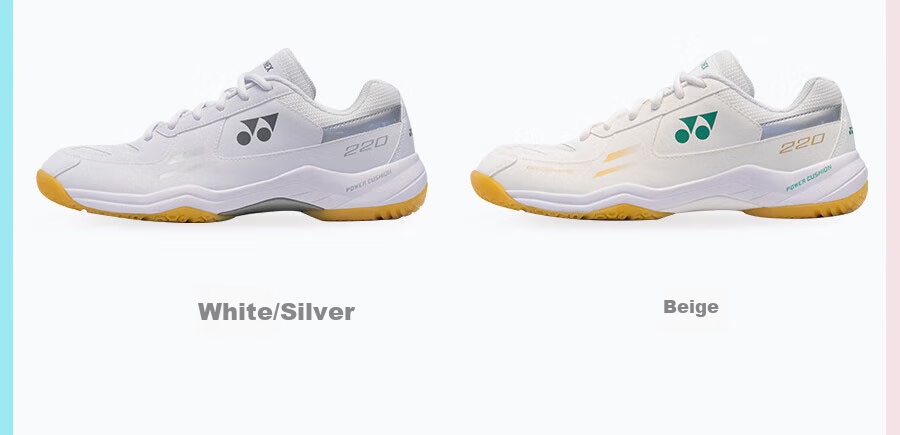 YONEX Badminton Shoes for Men And Women, Ultra-Light Breathable Shock-Absorbing Sports Shoes SHB220CR Beige Size 36 4