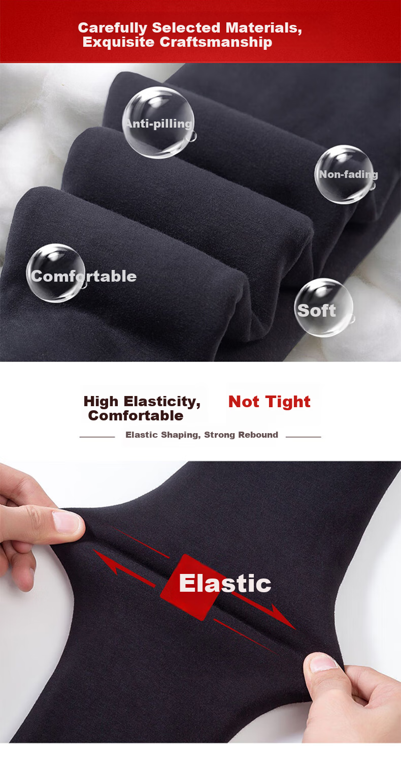 LangSha Women's Fleece-Lined Leggings with Silk Cotton, Thick Warm Pants for Outer Wear in Northeast China, Cold-Resistant Cotton Pants for Autumn And Winter 10