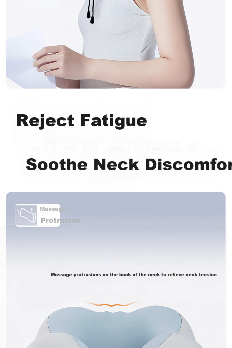 GREAT LIFE U-Shaped Travel Neck Pillow Portable U-Shape Neck Support Pillow for Car, Airplane, High-Speed Train, Nap Essential 1