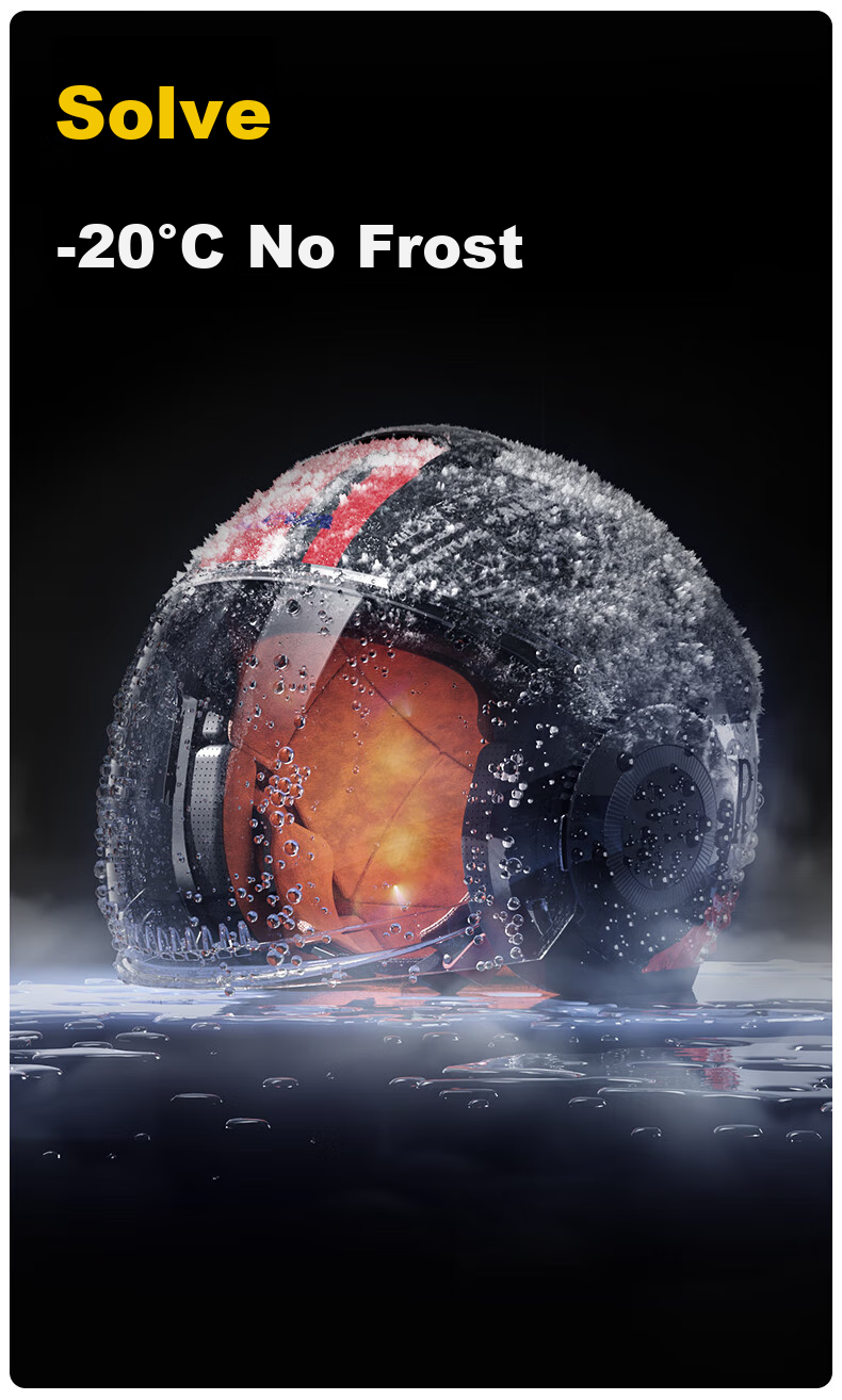 NEVA 3C Certified Class A Helmet Electric Motorcycle Unisex 3/4 Helmet Autumn Winter Warm Anti-Fog Safety Helmet Titanium Gray with Anti-Fog Transparent Long Visor 7