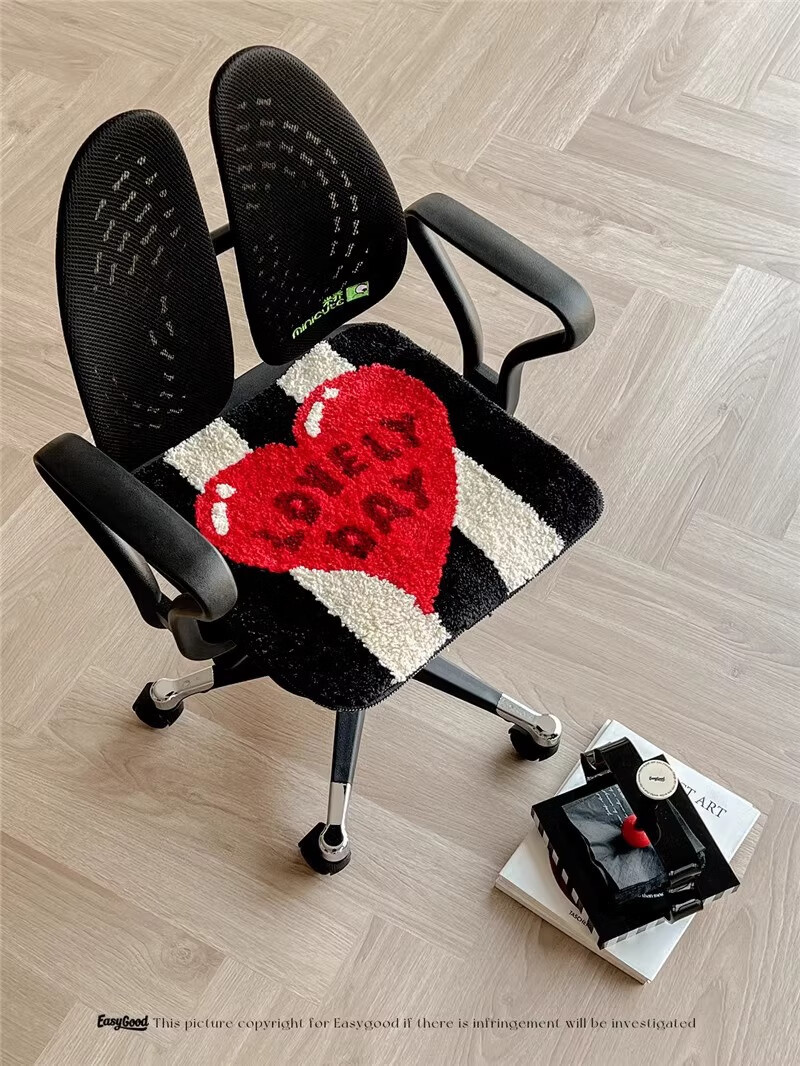 Dijialun Winter Car Seat Cushion, Cartoon Flocked Soft Chair Pad for Dining Room Chairs, Office Plush Living Room Sofa Cushio 13