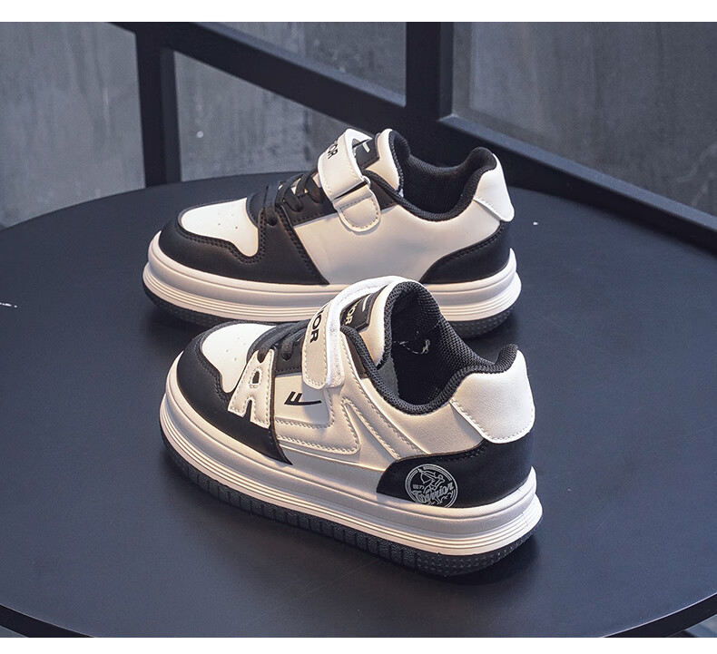 Warrior Boys' Sports Shoes, Spring And Autumn Style, Comfortable Casual Sneakers for Older Children And Girls, WZ(CL)-0983, Beige/black, Size 36 3