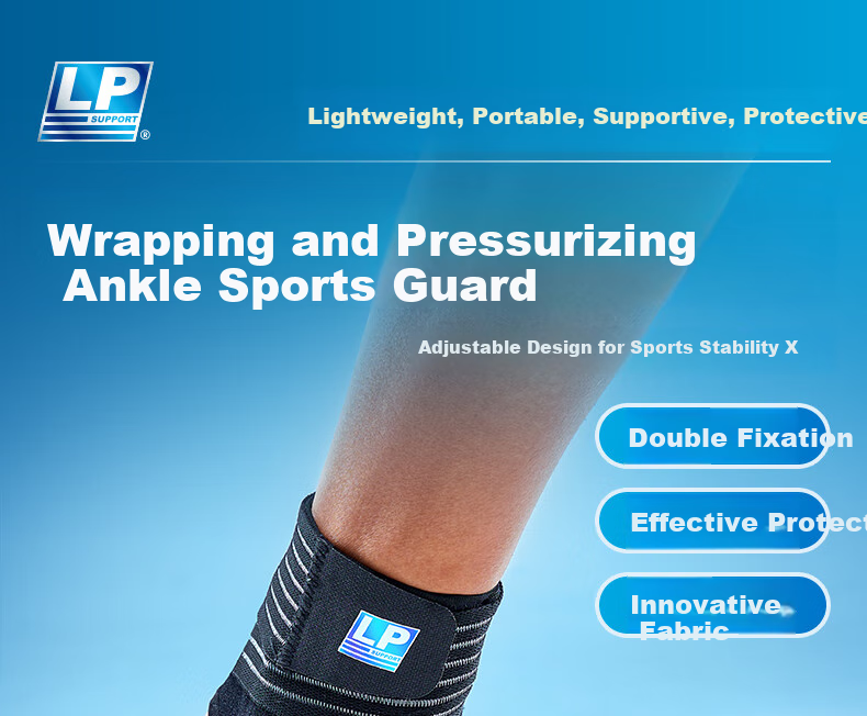 LP Double-Fixed Professional Sports Ankle Brace, Joint Protection for Sprains And Twists, Protective Sleeve 1307CK, Single Piece L/XL 1