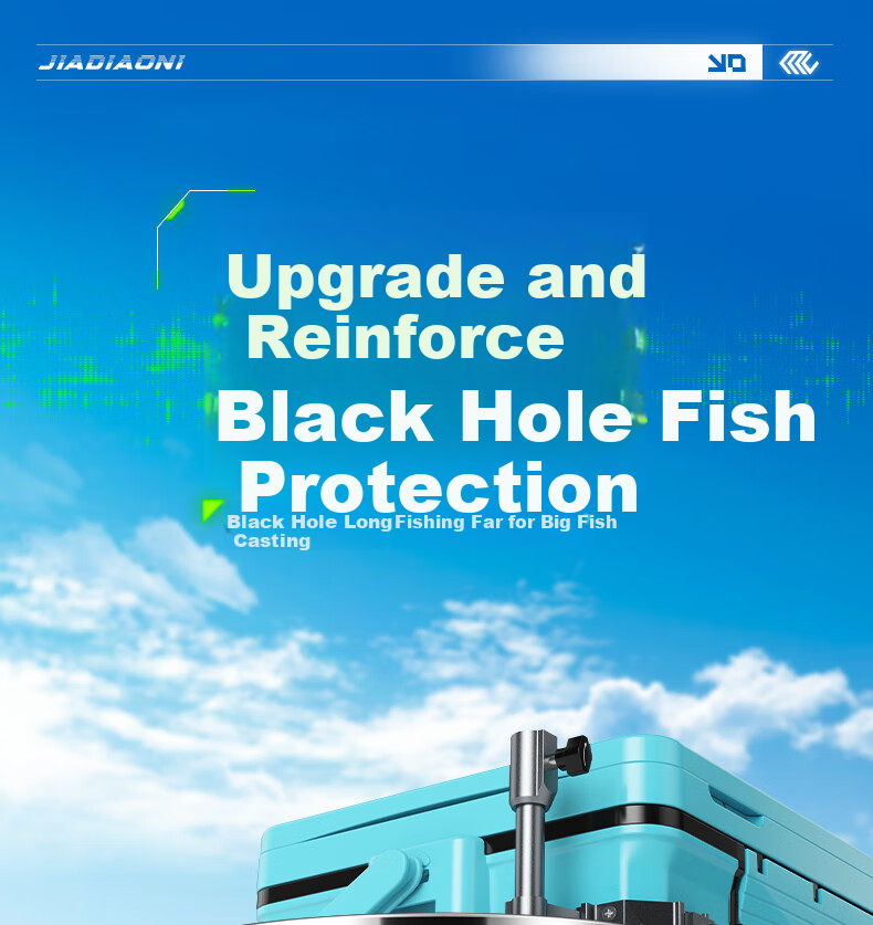 JIADIAONI Black Pit Powerful Horse Fish Net, Quick-Drying Fishing Net, Portable Thickened Fishing Net, Single Ring 40250 1
