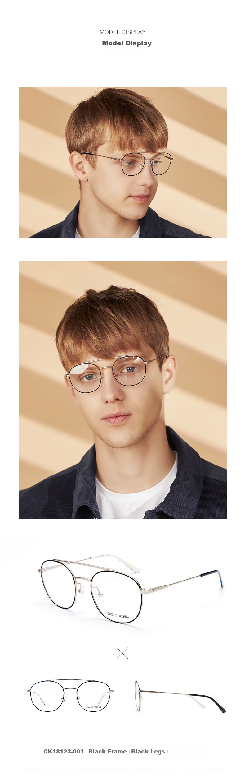 Calvin Klein Nearsighted Business Commute Casual Everyday Style Early Morning Men's And Women's Optical Glasses CK18123 001 5