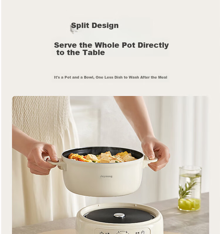Joyoung Household Detachable Electric Hot Pot for Stir-Frying, Boiling, Braising, Frying, And Grilling Multi-Functional Pot HG25-G211 3