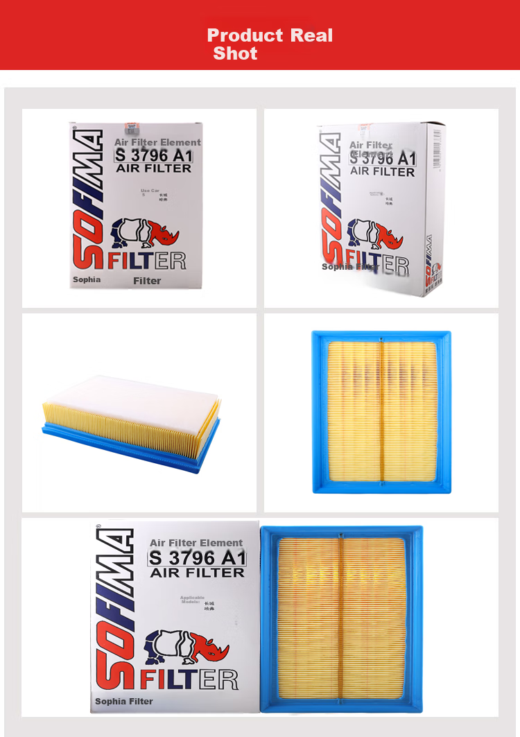 Suofeima Original Air Filter Element S3796A1 for Haval H6/H6s/Dagou Shen Shou Menglong WEY Moca 2