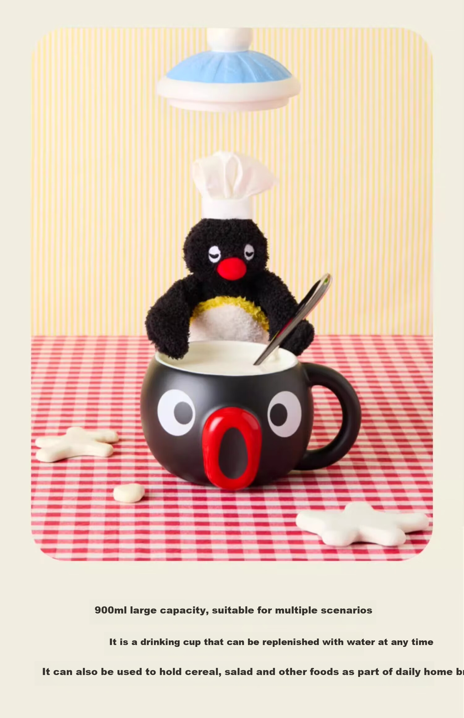 Tbh Pingu Ceramic Mug Water Cup Gift Box Set Drinking Cup Couple Cups Large Capacity Water Cup Gift for Others 8
