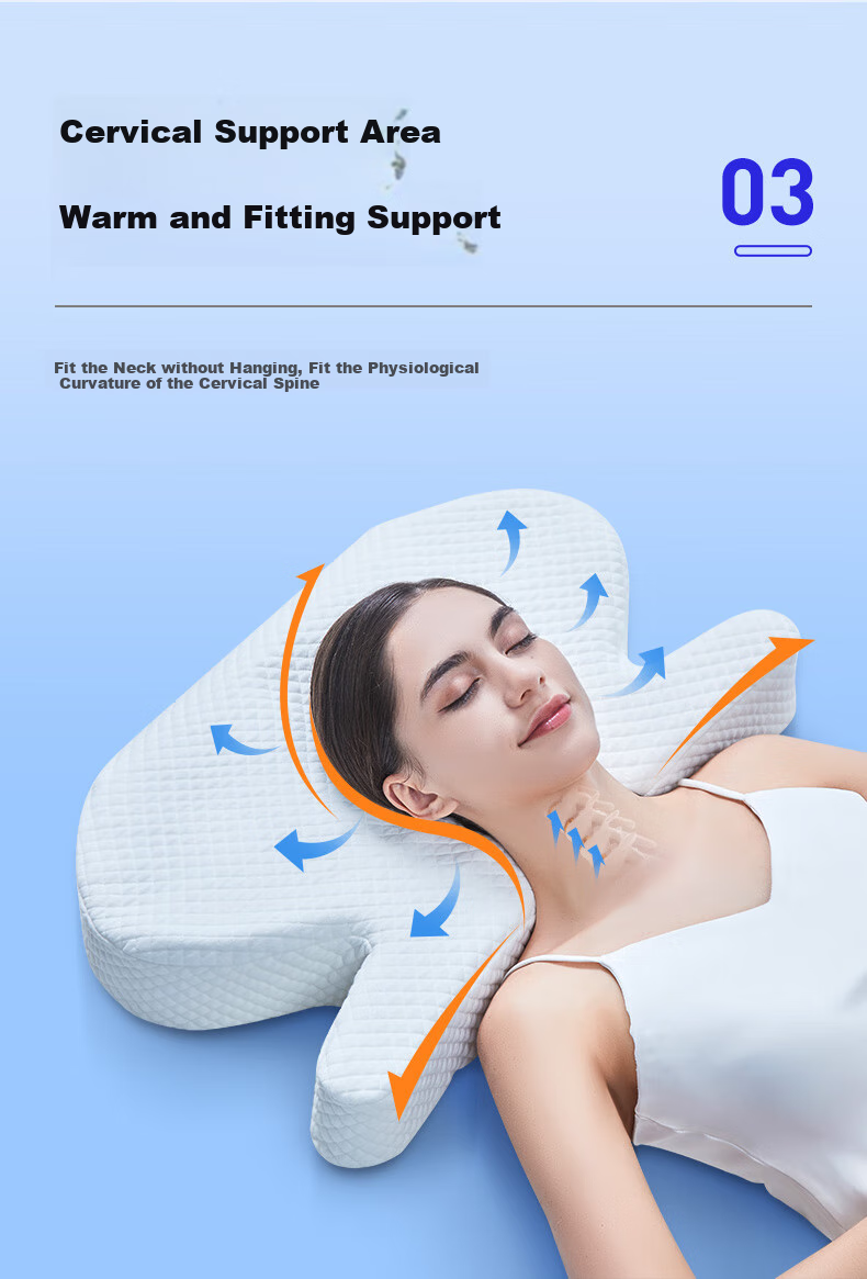 Aeromax Side Sleeping Pillow, Jellyfish Pillow, Face-Pressure Free, Anti-Wrinkle, Anti- nasolabial fold, Memory Foam Cervical Pillow, Hollow Eye Protection, Ear Sleeping Pillow 7