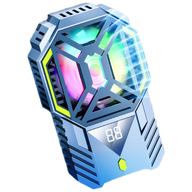 Stek [Top Configuration Live Streaming + Smart Digital Display] Upgraded Two-Speed Variable Frequency Adjustable Mobile Phone Cooler Semiconductor Suitable for Apple Phones Live Streaming Gaming Super