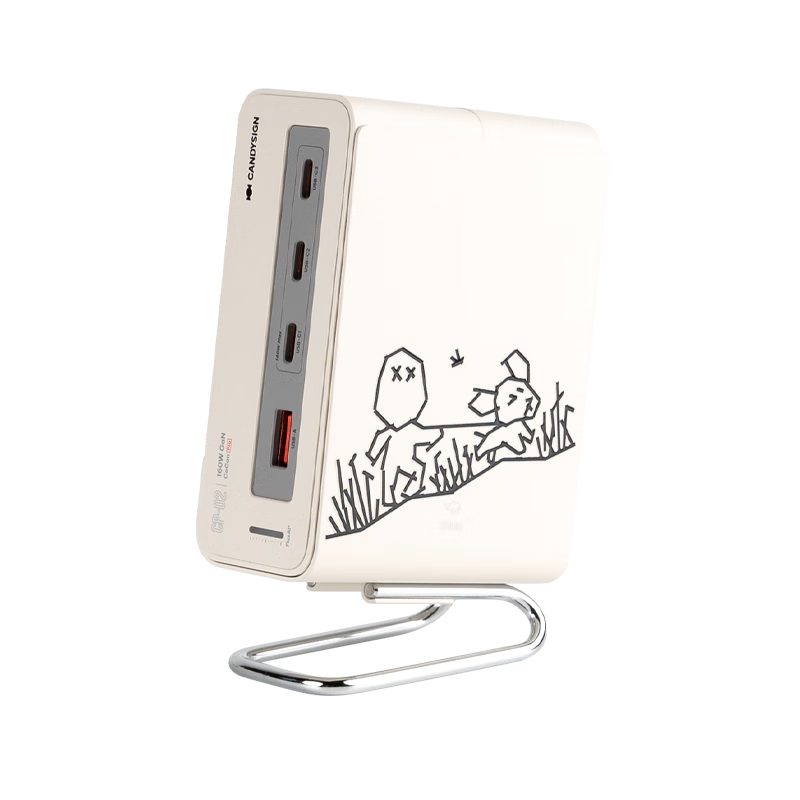 CANDYSIGN PD3.2 AVS Protocol Sugar Factory AI Small Electric Puzzle Mirror Ultra 160W Desktop Charger Station GaN Multi-Port Smart Power Charging Dock