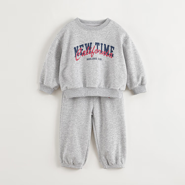 MARC&JANIE Boys' American Casual Sports Set, Baby Sweatshirt Set, Spring 2025 Collection, 550305
