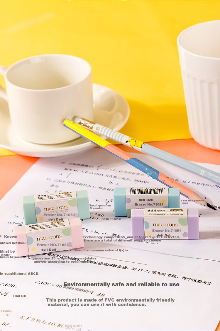 Deli (Deli) 36 Pieces Student Erasers, Middle School And College Entrance Exam Blessing Gift, Soft Cleanable Exam Sketch Drawing Easy-To Erasable Rubber Erasers 5