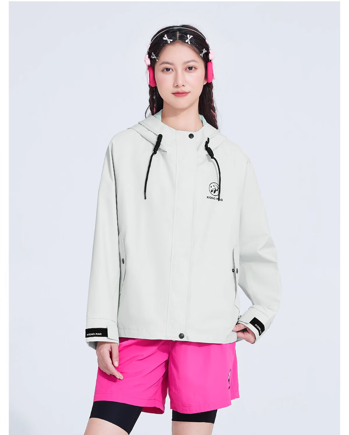 CAMEL Panda Series Women's Windbreaker Jacket, Outdoor Versatile Triple-Protection Hiking And Travel Coat B127 20