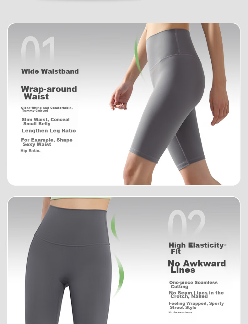 XUEXIMAN Yoga Pants for Women, One Size Fits All, Knee-Length Cycling Shorts, High-Waisted Butt-Lifting Yoga Wear, Tight-Fitting Sports Fitness Shorts for Outdoor Use 7