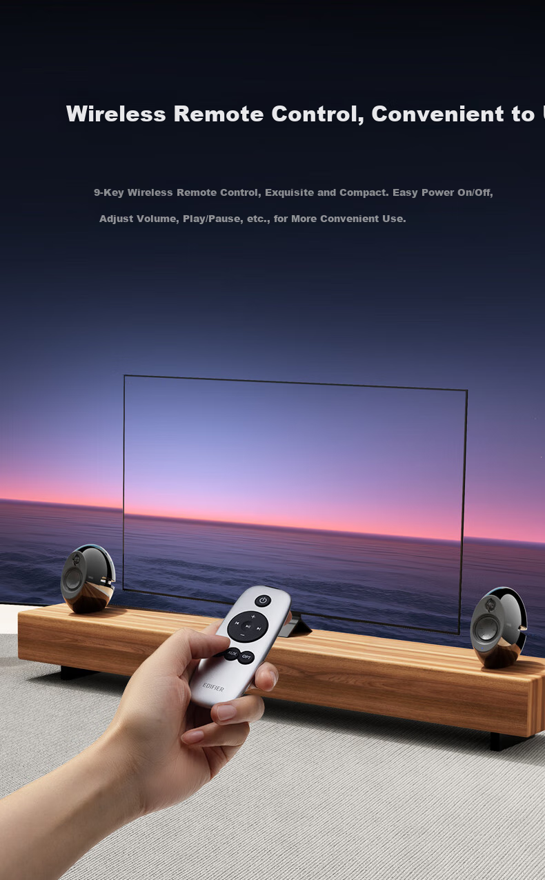 EDIFIER E25HD Desktop Bluetooth Speaker, Exquisite HIFI High-Fidelity 2.0 Audio System, Home Artistic Speaker, Dawn Red 16