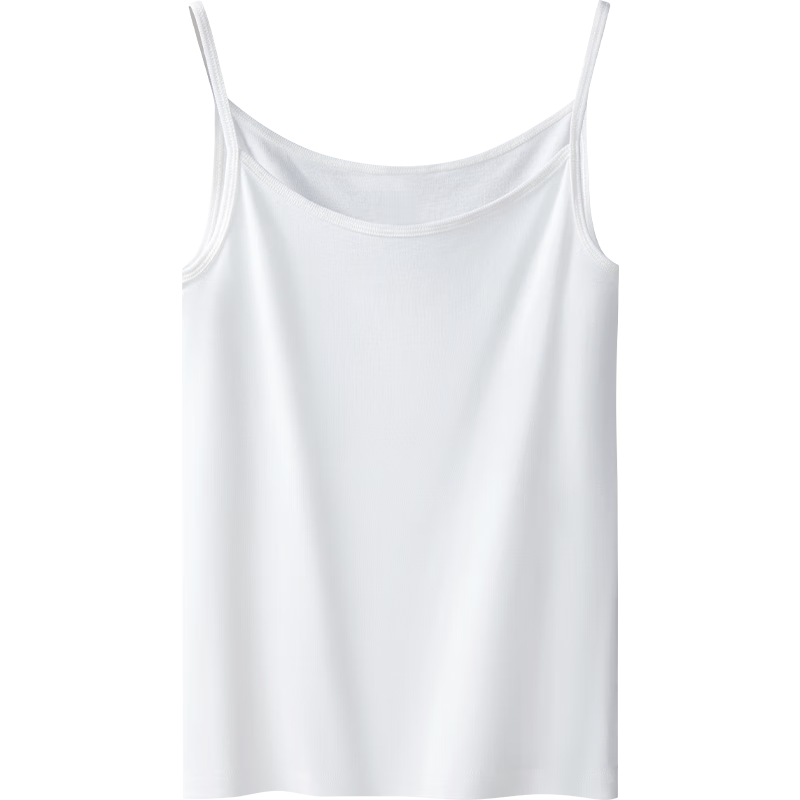 Threegun Women's Camisole Vest [7A Original Yarn Antibacterial] Pure Cotton Ribbed Basic Sleeveless Breathable Stretch 2-Pack