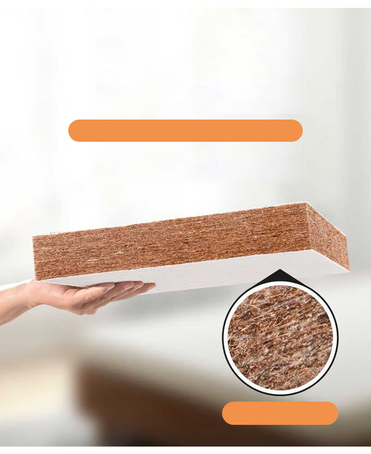 L&S Coconut Palm Fiber Mattress, Foldable Hard Coir Mat, Natural 3E Coconut Palm Fiber Mattress, CD55120*200*10cm, Medium Firmness 12