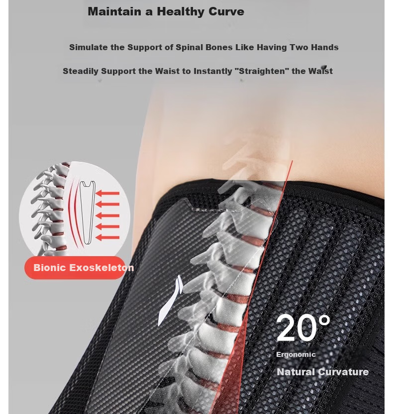 Li-Ning Back Support Belt for Men And Women, Sports Fitness Lumbar Disc Herniation Lumbar Muscle Strain Medical-Specific Warm Long-Sitting Support Waist Brace 15