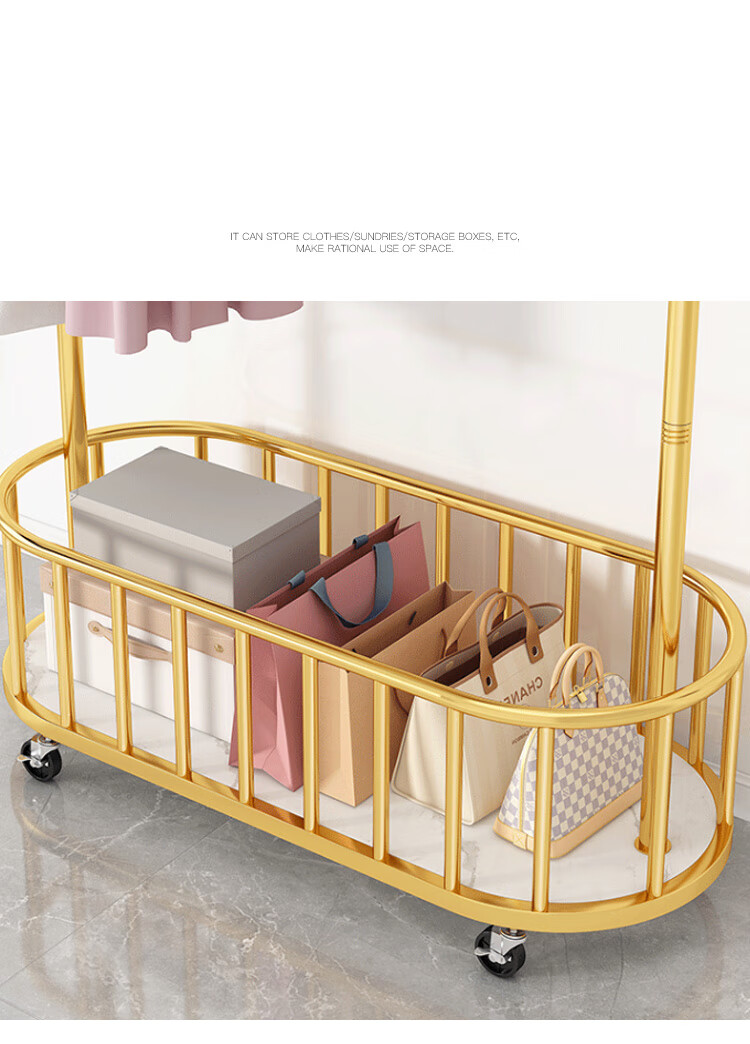 Yupin Floor-Standing Clothes Rack, Bedroom Coat And Hat Stand, Living Room Single-Pole Movable Drying And Storage Rack, MJ188 Milk White, 80cm High, 175cm Wide 14