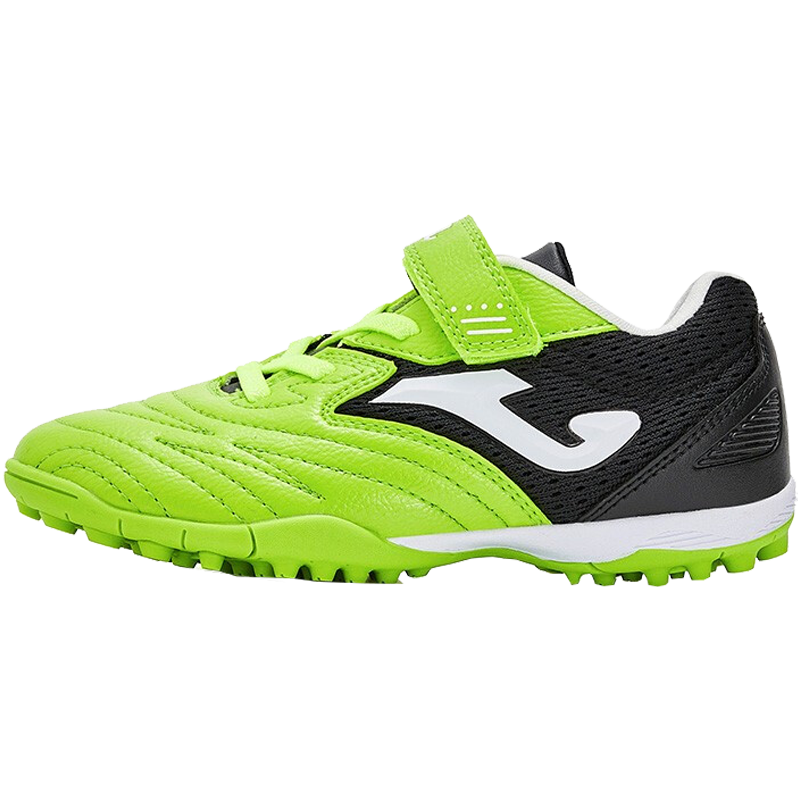 JOMA Velcro Children's Soccer Shoes, TF Turf Studs, Youth Elementary School Professional Competition Football Training Shoes, Green And Black, Size 31