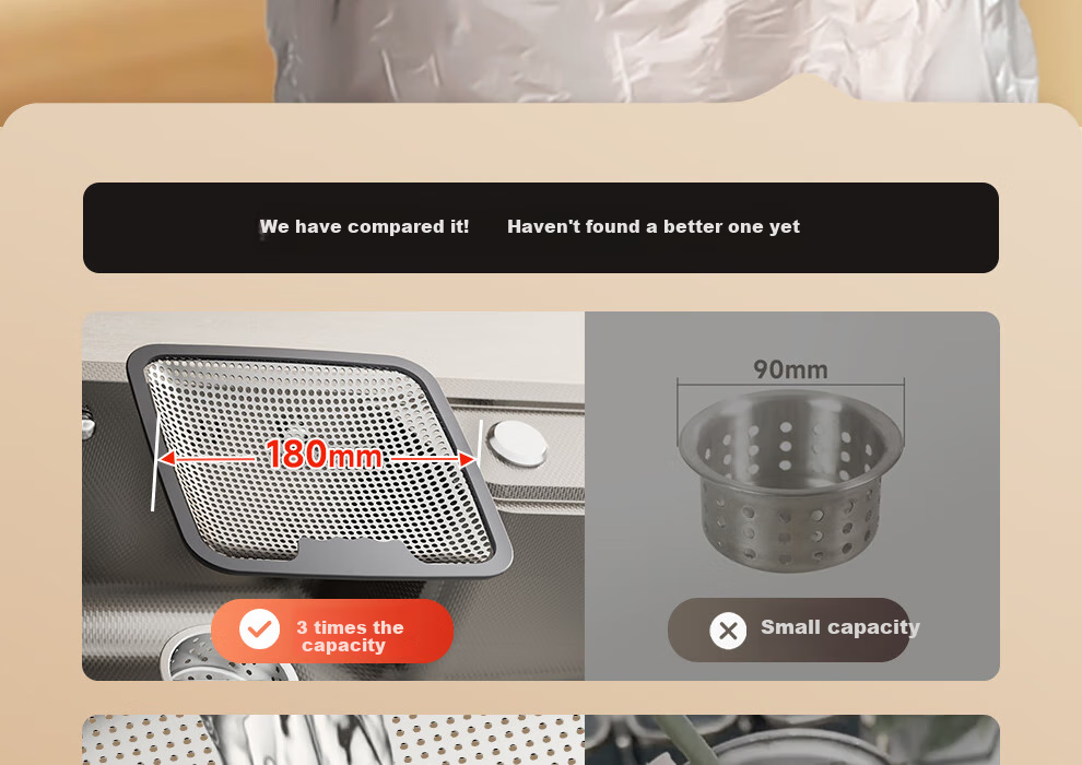 ARROW Kitchen Sink, Large Single Basin, 304 Stainless Steel Vegetable Washing Sink, Gunmetal Gray, [Renovation Subsidy 15%] 11