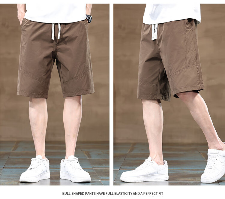 JEEP Ice Silk Quick-Dry Men's Casual Shorts, Loose-Fitting Cargo Five-Point Pants for Men, Summer 2026 Mid-Length Shorts 13